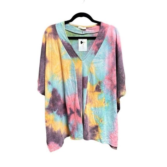 ODDY Women’s Tie Dye Oversize Top One Size NEW - Picture 1 of 7